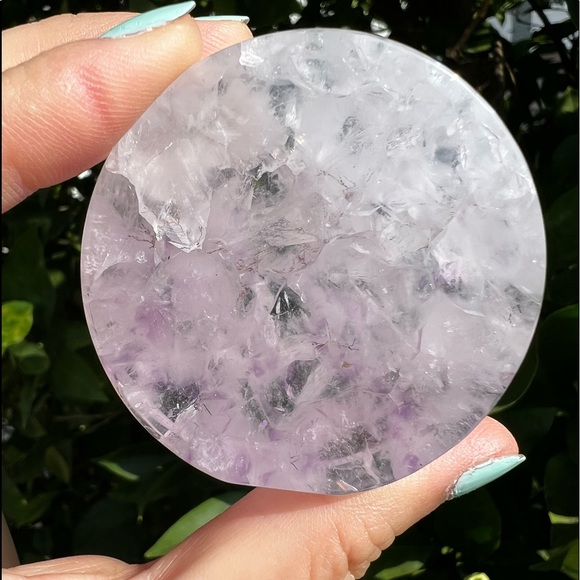 Amethyst Disc with Dendritic - Picture 1 of 7